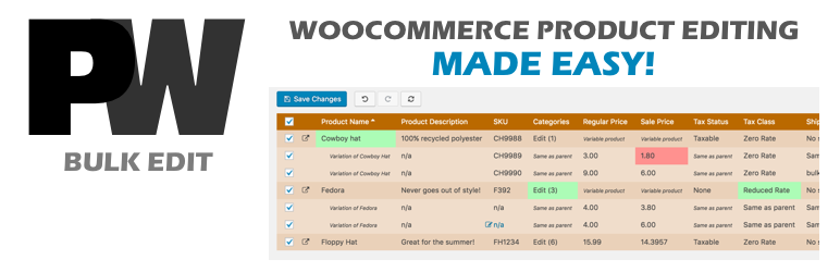 افزونه ویرایش گروهی محصولات ووکامرس PW WooCommerce Bulk Edit Pro